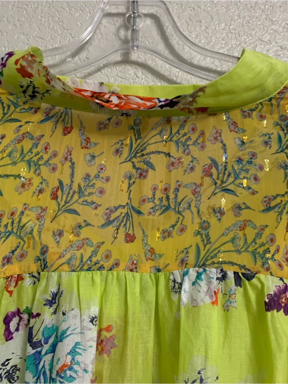 Aratta Silent Journey Shirt Top Blouse Womens M Floral Sheer Lightweight Boho - Picture 9 of 16